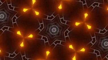 Psikedelik Kaleydoskop Patlaması simetrik kaleydoskop şekilleri patlıyor ve canlı renklerle beatendly döngülerde şekil değiştiriyor