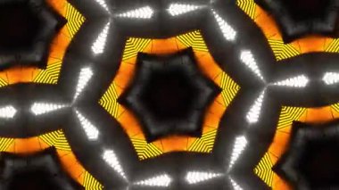 Psikedelik Kaleydoskop Patlaması simetrik kaleydoskop şekilleri patlıyor ve canlı renklerle beatendly döngülerde şekil değiştiriyor