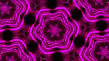 Psikedelik Kaleydoskop Patlaması simetrik kaleydoskop şekilleri patlıyor ve canlı renklerle beatendly döngülerde şekil değiştiriyor