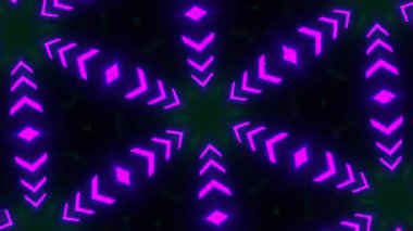 Psikedelik Kaleydoskop Patlaması simetrik kaleydoskop şekilleri patlıyor ve canlı renklerle beatendly döngülerde şekil değiştiriyor