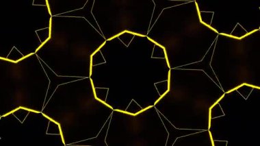 Psikedelik Kaleydoskop Patlaması simetrik kaleydoskop şekilleri patlıyor ve canlı renklerle beatendly döngülerde şekil değiştiriyor