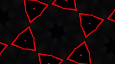 Psikedelik Kaleydoskop Patlaması simetrik kaleydoskop şekilleri patlıyor ve canlı renklerle beatendly döngülerde şekil değiştiriyor