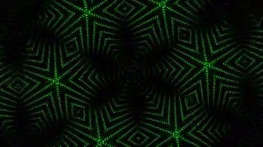 Psikedelik Kaleydoskop Patlaması simetrik kaleydoskop şekilleri patlıyor ve canlı renklerle beatendly döngülerde şekil değiştiriyor