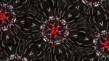 Psikedelik Kaleydoskop Patlaması simetrik kaleydoskop şekilleri patlıyor ve canlı renklerle beatendly döngülerde şekil değiştiriyor