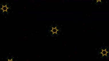 Psikedelik Kaleydoskop Patlaması simetrik kaleydoskop şekilleri patlıyor ve canlı renklerle beatendly döngülerde şekil değiştiriyor