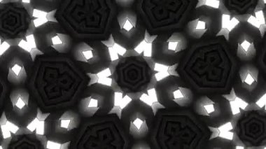 Psikedelik Kaleydoskop Patlaması simetrik kaleydoskop şekilleri patlıyor ve canlı renklerle beatendly döngülerde şekil değiştiriyor