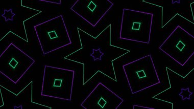 Psikedelik Kaleydoskop Patlaması simetrik kaleydoskop şekilleri patlıyor ve canlı renklerle beatendly döngülerde şekil değiştiriyor