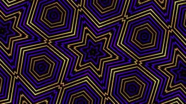 Psikedelik Kaleydoskop Patlaması simetrik kaleydoskop şekilleri patlıyor ve canlı renklerle beatendly döngülerde şekil değiştiriyor