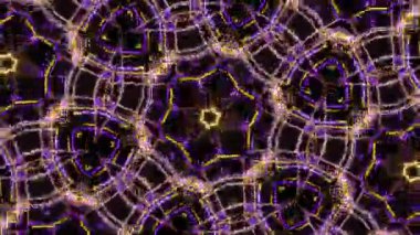 Psikedelik Kaleydoskop Patlaması simetrik kaleydoskop şekilleri patlıyor ve canlı renklerle beatendly döngülerde şekil değiştiriyor