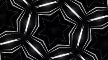 Psikedelik Kaleydoskop Patlaması simetrik kaleydoskop şekilleri patlıyor ve canlı renklerle beatendly döngülerde şekil değiştiriyor