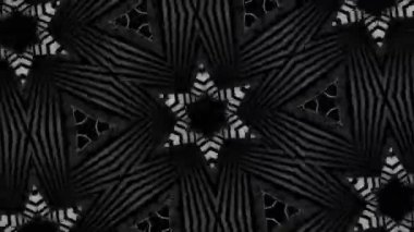 Psikedelik Kaleydoskop Patlaması simetrik kaleydoskop şekilleri patlıyor ve canlı renklerle beatendly döngülerde şekil değiştiriyor