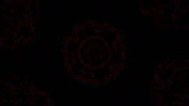 Psikedelik Kaleydoskop Patlaması simetrik kaleydoskop şekilleri patlıyor ve canlı renklerle beatendly döngülerde şekil değiştiriyor