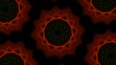 Psikedelik Kaleydoskop Patlaması simetrik kaleydoskop şekilleri patlıyor ve canlı renklerle beatendly döngülerde şekil değiştiriyor