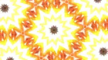 Psikedelik Kaleydoskop Patlaması simetrik kaleydoskop şekilleri patlıyor ve canlı renklerle beatendly döngülerde şekil değiştiriyor