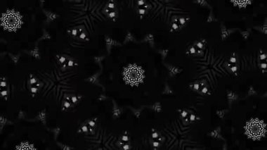 Psikedelik Kaleydoskop Patlaması simetrik kaleydoskop şekilleri patlıyor ve canlı renklerle beatendly döngülerde şekil değiştiriyor