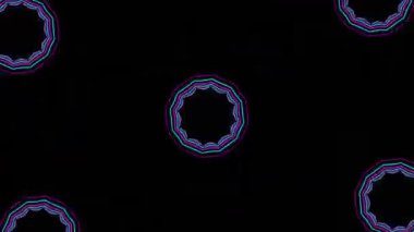 Psikedelik Kaleydoskop Patlaması simetrik kaleydoskop şekilleri patlıyor ve canlı renklerle beatendly döngülerde şekil değiştiriyor