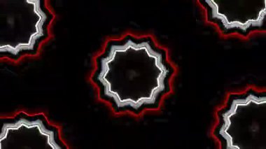 Psikedelik Kaleydoskop Patlaması simetrik kaleydoskop şekilleri patlıyor ve canlı renklerle beatendly döngülerde şekil değiştiriyor