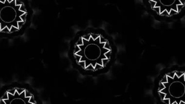 Psikedelik Kaleydoskop Patlaması simetrik kaleydoskop şekilleri patlıyor ve canlı renklerle beatendly döngülerde şekil değiştiriyor