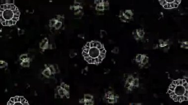 Psikedelik Kaleydoskop Patlaması simetrik kaleydoskop şekilleri patlıyor ve canlı renklerle beatendly döngülerde şekil değiştiriyor