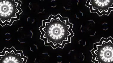 Psikedelik Kaleydoskop Patlaması simetrik kaleydoskop şekilleri patlıyor ve canlı renklerle beatendly döngülerde şekil değiştiriyor