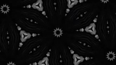 Psikedelik Kaleydoskop Patlaması simetrik kaleydoskop şekilleri patlıyor ve canlı renklerle beatendly döngülerde şekil değiştiriyor