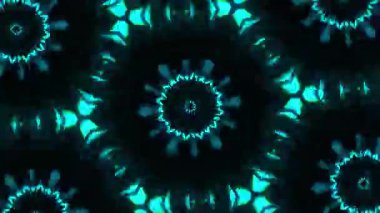 Psikedelik Kaleydoskop Patlaması simetrik kaleydoskop şekilleri patlıyor ve canlı renklerle beatendly döngülerde şekil değiştiriyor