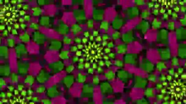 Psychedelic Kaleidoscope Burst Symmetric kaleidoscope shapes bursting and morphing with vibrant colors on beatfriendly loops