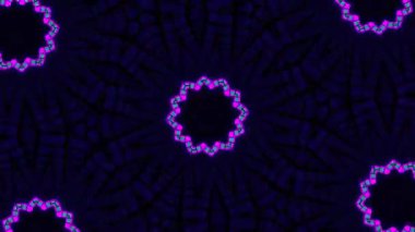 Psikedelik Kaleydoskop Patlaması simetrik kaleydoskop şekilleri patlıyor ve canlı renklerle beatendly döngülerde şekil değiştiriyor