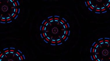 Psikedelik Kaleydoskop Patlaması simetrik kaleydoskop şekilleri patlıyor ve canlı renklerle beatendly döngülerde şekil değiştiriyor