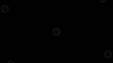 Psikedelik Kaleydoskop Patlaması simetrik kaleydoskop şekilleri patlıyor ve canlı renklerle beatendly döngülerde şekil değiştiriyor