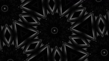 Psikedelik Kaleydoskop Patlaması simetrik kaleydoskop şekilleri patlıyor ve canlı renklerle beatendly döngülerde şekil değiştiriyor