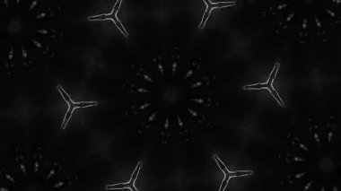 Psikedelik Kaleydoskop Patlaması simetrik kaleydoskop şekilleri patlıyor ve canlı renklerle beatendly döngülerde şekil değiştiriyor