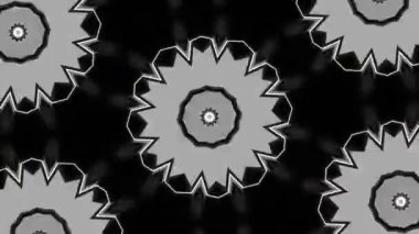 Psikedelik Kaleydoskop Patlaması simetrik kaleydoskop şekilleri patlıyor ve canlı renklerle beatendly döngülerde şekil değiştiriyor