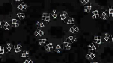 Psikedelik Kaleydoskop Patlaması simetrik kaleydoskop şekilleri patlıyor ve canlı renklerle beatendly döngülerde şekil değiştiriyor