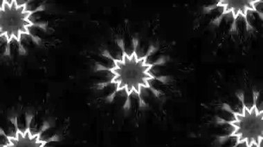 Psikedelik Kaleydoskop Patlaması simetrik kaleydoskop şekilleri patlıyor ve canlı renklerle beatendly döngülerde şekil değiştiriyor