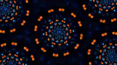 Psikedelik Kaleydoskop Patlaması simetrik kaleydoskop şekilleri patlıyor ve canlı renklerle beatendly döngülerde şekil değiştiriyor