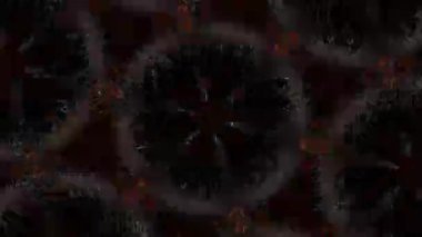 Psikedelik Kaleydoskop Patlaması simetrik kaleydoskop şekilleri patlıyor ve canlı renklerle beatendly döngülerde şekil değiştiriyor