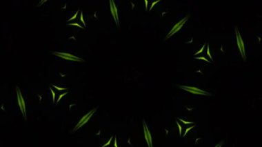 Psikedelik Kaleydoskop Patlaması simetrik kaleydoskop şekilleri patlıyor ve canlı renklerle beatendly döngülerde şekil değiştiriyor