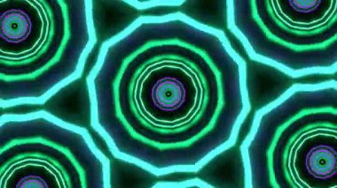 Psikedelik Kaleydoskop Patlaması simetrik kaleydoskop şekilleri patlıyor ve canlı renklerle beatendly döngülerde şekil değiştiriyor