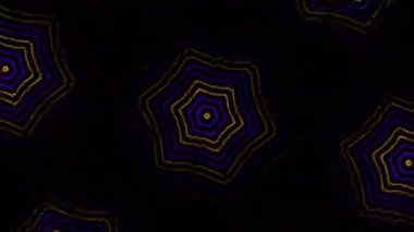 Psikedelik Kaleydoskop Patlaması simetrik kaleydoskop şekilleri patlıyor ve canlı renklerle beatendly döngülerde şekil değiştiriyor