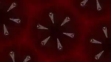 Psikedelik Kaleydoskop Patlaması simetrik kaleydoskop şekilleri patlıyor ve canlı renklerle beatendly döngülerde şekil değiştiriyor