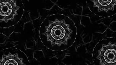 Psikedelik Kaleydoskop Patlaması simetrik kaleydoskop şekilleri patlıyor ve canlı renklerle beatendly döngülerde şekil değiştiriyor