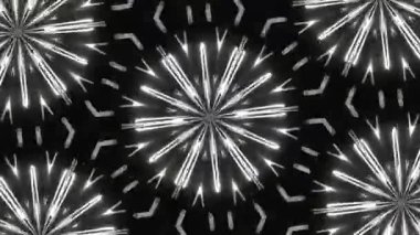 Psikedelik Kaleydoskop Patlaması simetrik kaleydoskop şekilleri patlıyor ve canlı renklerle beatendly döngülerde şekil değiştiriyor