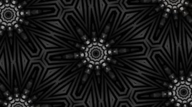 Psikedelik Kaleydoskop Patlaması simetrik kaleydoskop şekilleri patlıyor ve canlı renklerle beatendly döngülerde şekil değiştiriyor