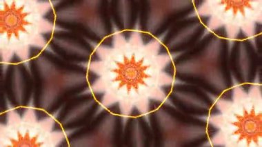 Psikedelik Kaleydoskop Patlaması simetrik kaleydoskop şekilleri patlıyor ve canlı renklerle beatendly döngülerde şekil değiştiriyor