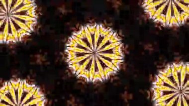 Psikedelik Kaleydoskop Patlaması simetrik kaleydoskop şekilleri patlıyor ve canlı renklerle beatendly döngülerde şekil değiştiriyor