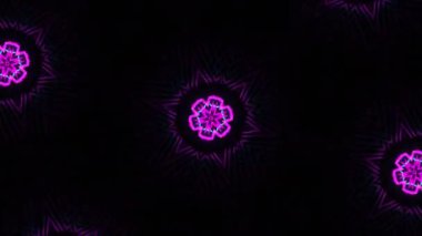 Psikedelik Kaleydoskop Patlaması simetrik kaleydoskop şekilleri patlıyor ve canlı renklerle beatendly döngülerde şekil değiştiriyor