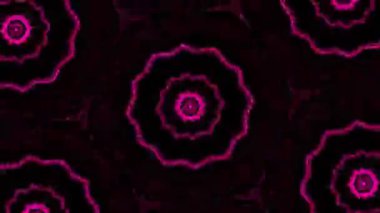 Psikedelik Kaleydoskop Patlaması simetrik kaleydoskop şekilleri patlıyor ve canlı renklerle beatendly döngülerde şekil değiştiriyor