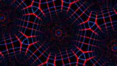 Psikedelik Kaleydoskop Patlaması simetrik kaleydoskop şekilleri patlıyor ve canlı renklerle beatendly döngülerde şekil değiştiriyor