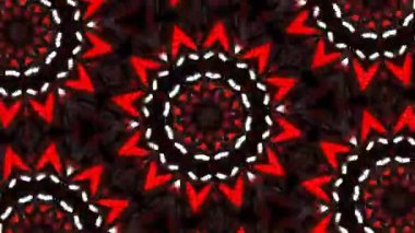 Psikedelik Kaleydoskop Patlaması simetrik kaleydoskop şekilleri patlıyor ve canlı renklerle beatendly döngülerde şekil değiştiriyor